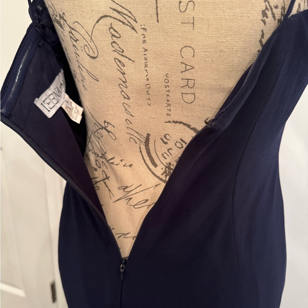 Ieena for Mac Duggal Navy Blue Evening Gown - Picture 10 of 13